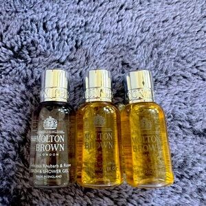 ♥️ 3 PACK! MOLTON BROWN Shower Gels 30ml NEW